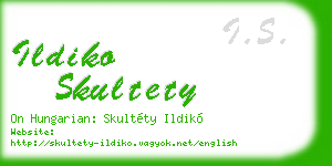 ildiko skultety business card