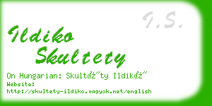 ildiko skultety business card